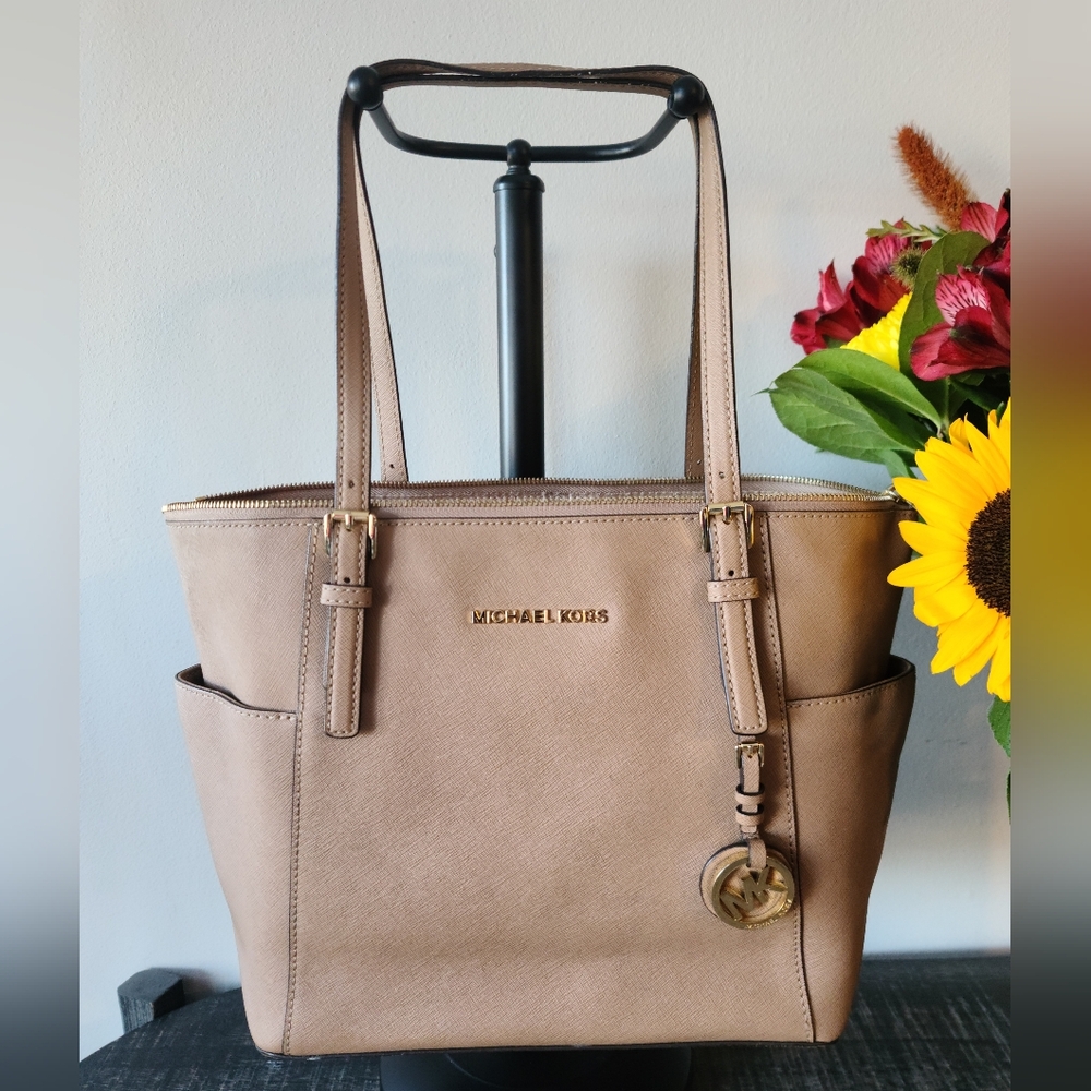 Michael Kors Dark Tan Leather Tote Bag